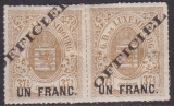 Luxemburg Dienst Mi.-Nr. 9 I * Paar gepr. FSPL