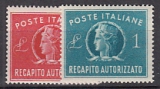 Italien - Gebührenmarken Brief Mi.-Nr. 7/8 **