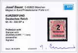 Deutsches Reich Mi.-Nr. 309 B P a oo Kurbefund
