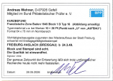 Baden Mi.-Nr. Block 1 A/B oo Kurzbefund