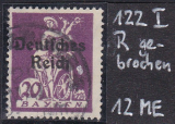 Deutsches Reich Mi.-Nr. 122 PF I oo