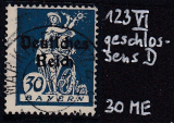 Deutsches Reich Mi.-Nr. 123 AF VI oo