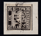Bayern Mi.-Nr. 1 I a oo Fotoattest