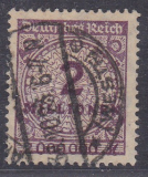 Deutsches Reich Mi.-Nr. 315 A W a oo gepr. INFLA