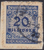Deutsches Reich Mi.-Nr. 319 BP oo gepr. INFLA