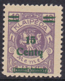 Memel Mi.-Nr. 209 II ** gepr. BPP