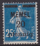 Memel Mi.-Nr. 20 b **