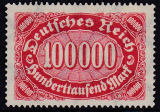 Deutsches Reich Mi.-Nr. 257 III ** gepr. INFLA