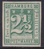 Hamburg Mi.-Nr. 9 (*)