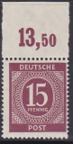 Alli.Bes. Mi.-Nr. 921 b P OR ndgz ** gepr. Arge