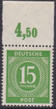 Alli.Bes. Mi.-Nr. 922 b P OR ndgz ** gepr. Arge