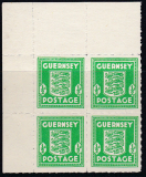 Dt.Bes. Guernsey Mi.-Nr. 1 d ** Viererblock