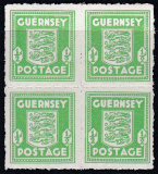 Dt.Bes. Guernsey Mi.-Nr. 1 f ** Viererblock