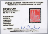 Bizone Mi.-Nr. 87 III W A ** Kurzbefund