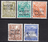 Schweiz SDN Mi.-Nr. 42/46 oo