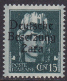 Deutsche Besetzung Zara Mi.-Nr. 3 II ** gepr. BPP