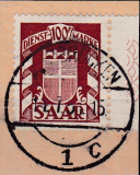 Saar Dienst Mi.-Nr. 44 oo Kurzbefund