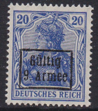 Militärverwaltung in Rumänien 9. Armee Mi.-Nr. 3 II **