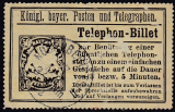 Bayern Telephon-Billet 50 Pfennig