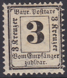 Bayern Porto Mi.-Nr. 3 X *