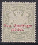 Bayern Porto Mi.-Nr. 13 y **