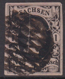 Sachsen Mi.-Nr. 4 II oo