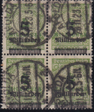 Deutsches Reich Mi.-Nr. 333 A P oo Viererblock gepr. INFLA