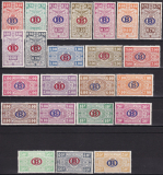 Belgien Eisenbahnpaketmarken Mi.-Nr. 202/24 **