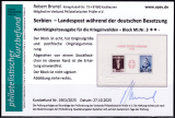 Dt.Bes. Serbien Mi.-Nr. Block 3 ** Fotobefund