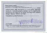 Dt. Kol. Karolinen Mi.-Nr. 2 I * Fotobefund