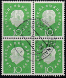 Bund Mi.-Nr. 303 oo Viererblock