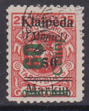 Memel Mi.-Nr. 233 I oo gepr. BPP Zahnfehler