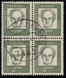 Bund Mi.-Nr. 362 y oo Viererblock