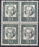 Bund Mi.-Nr. 358 y b oo Viererblock