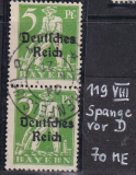 Deutsches Reich Mi.-Nr. 119 AF VIII oo
