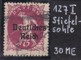Deutsches Reich Mi.-Nr. 127 PF I oo