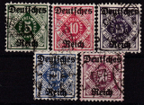 Deutsches Reich Dienst Mi.-Nr. 52/56 oo