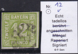 Bayern Mi.-Nr. 12 oo gepr. BPP
