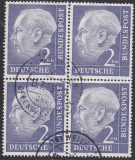 Bund Mi.-Nr. 195 x oo Viererblock