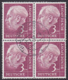 Bund Mi.-Nr. 196 x oo Viererblock