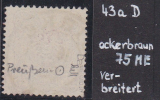 Deutsches Reich Mi.-Nr. 43 a D oo gepr. BPP