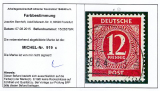 Alli.Bes. Mi.-Nr. 919 c oo Befund