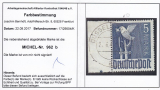 Alli.Bes. Mi.-Nr. 962 b oo Befund